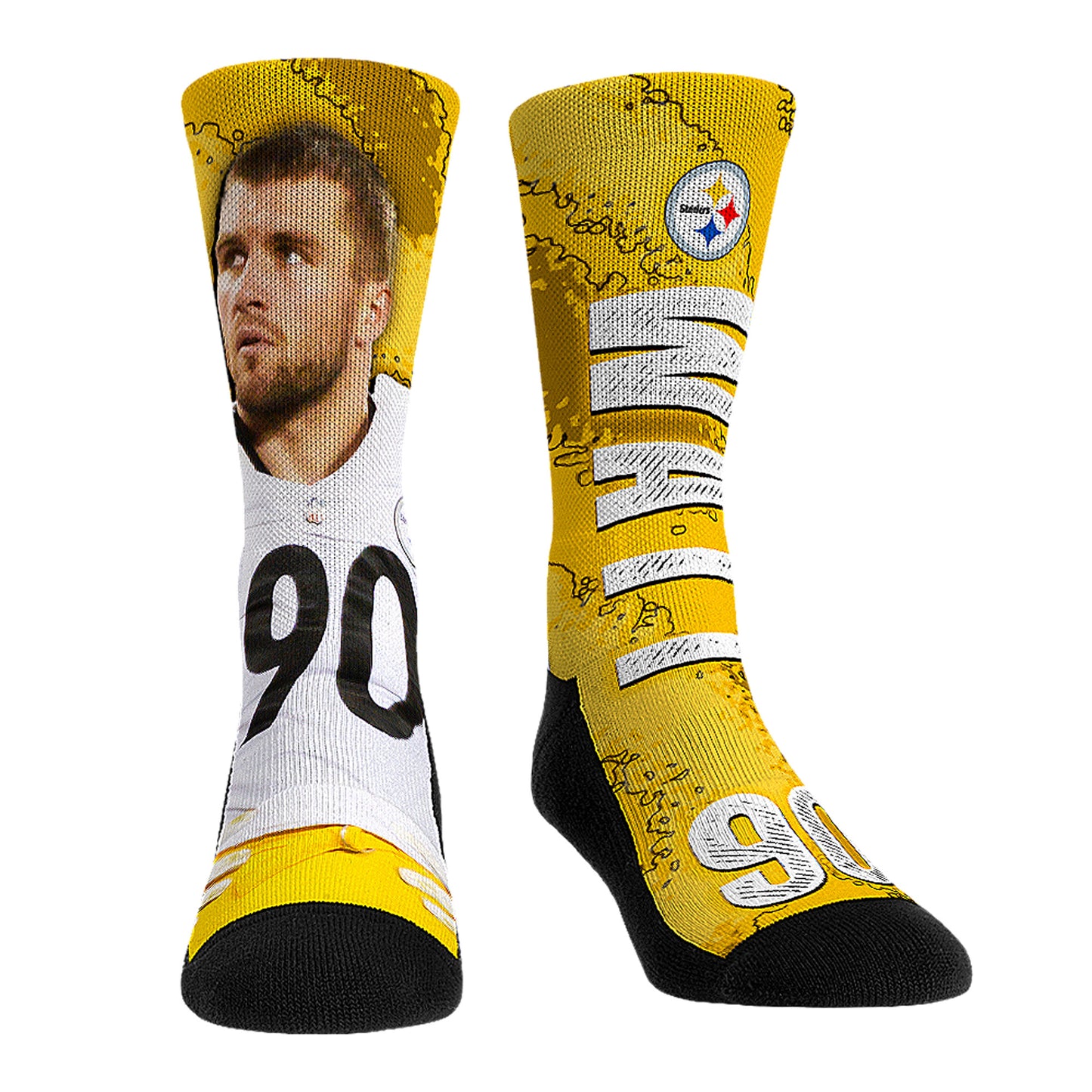 Unisex Rock Em Socks T.J. Watt Pittsburgh Steelers Big Player Crew Socks