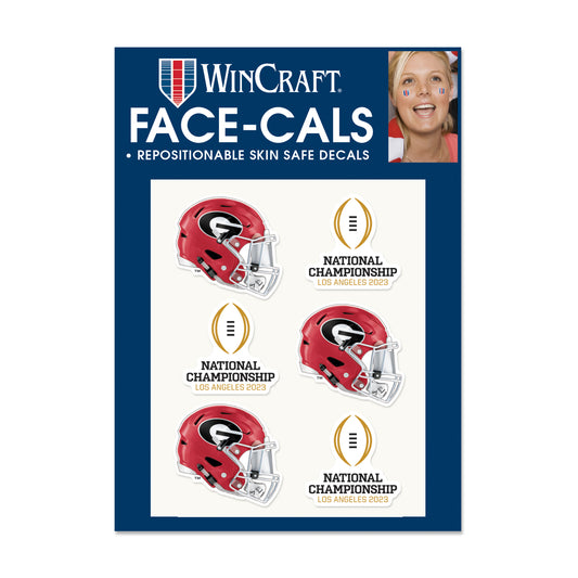 WinCraft Georgia Bulldogs College Football Playoff 2023 National Championship Game Face-Cals Decal Set