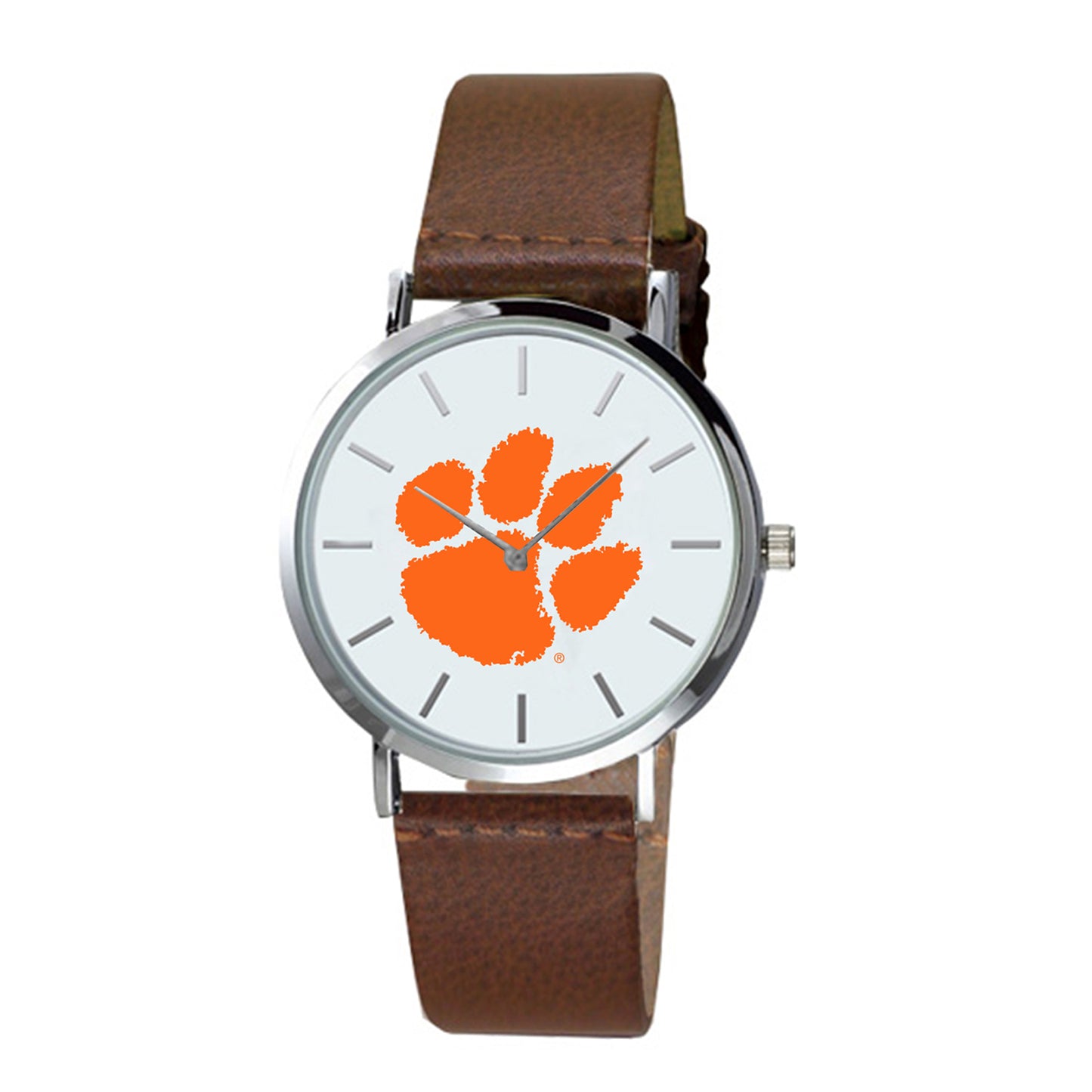 Clemson Tigers Plexus Brown Leather Watch