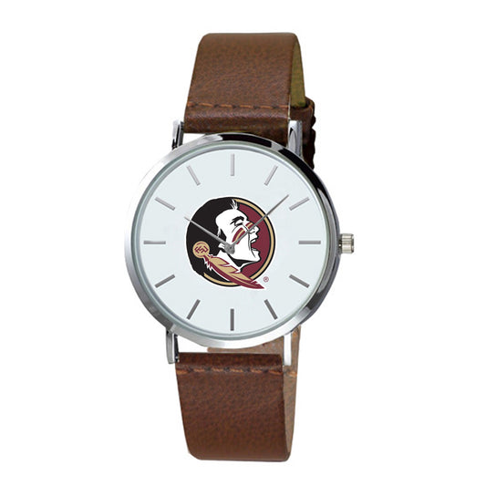 Florida State Seminoles Plexus Brown Leather Watch
