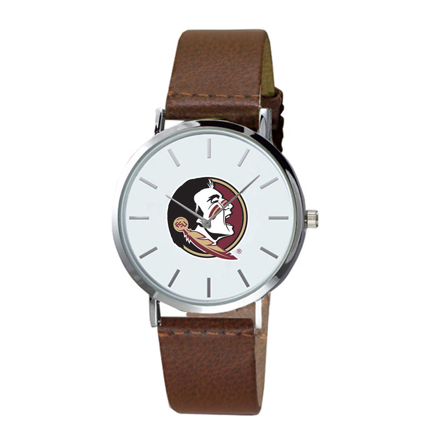 Florida State Seminoles Plexus Brown Leather Watch