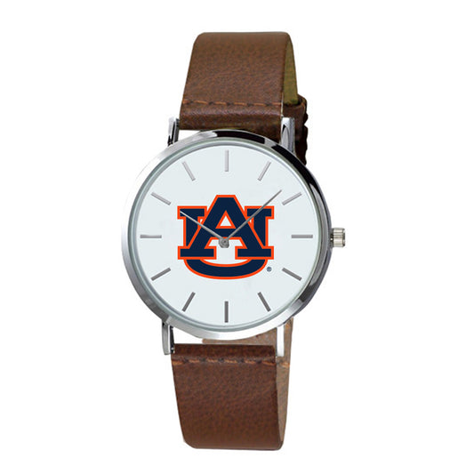 Auburn Tigers Plexus Brown Leather Watch