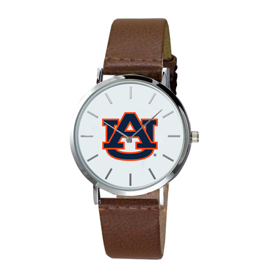 Auburn Tigers Plexus Brown Leather Watch