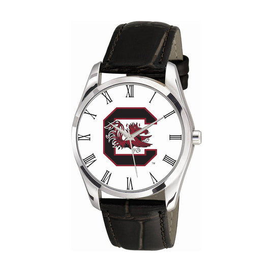 Women's South Carolina Gamecocks Berkeley Black Leather Watch