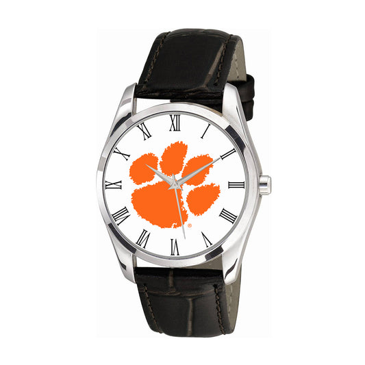 Women's Clemson Tigers Berkeley Black Leather Watch