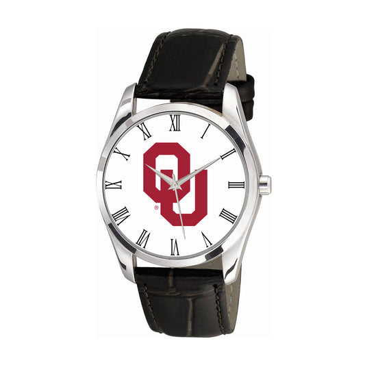 Women's Oklahoma Sooners Berkeley Black Leather Watch