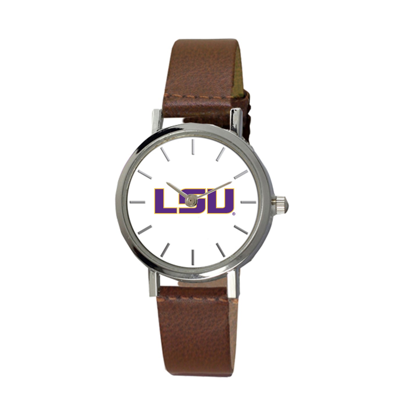 Women's LSU Tigers Plexus Brown Leather Watch