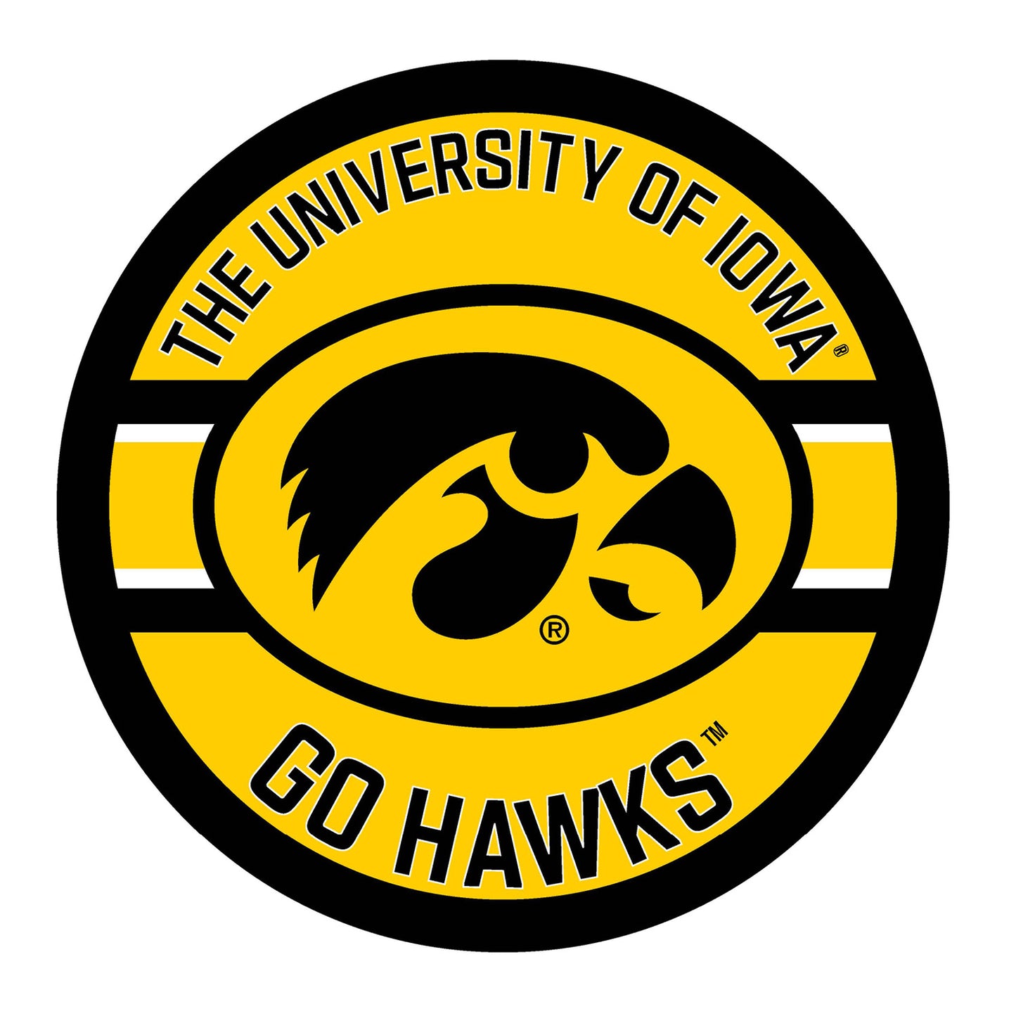 Iowa Hawkeyes 15" Round LED Lit Wall Sign