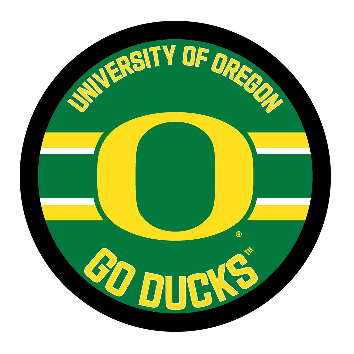 Oregon Ducks 15" Round LED Lit Wall Sign