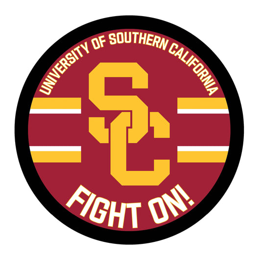 USC Trojans 15" Round LED Lit Wall Sign