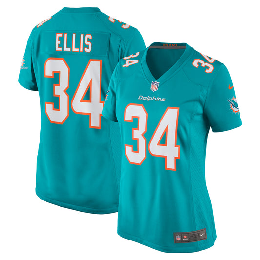 Women's Nike Tino Ellis Aqua Miami Dolphins Home Game Player Jersey