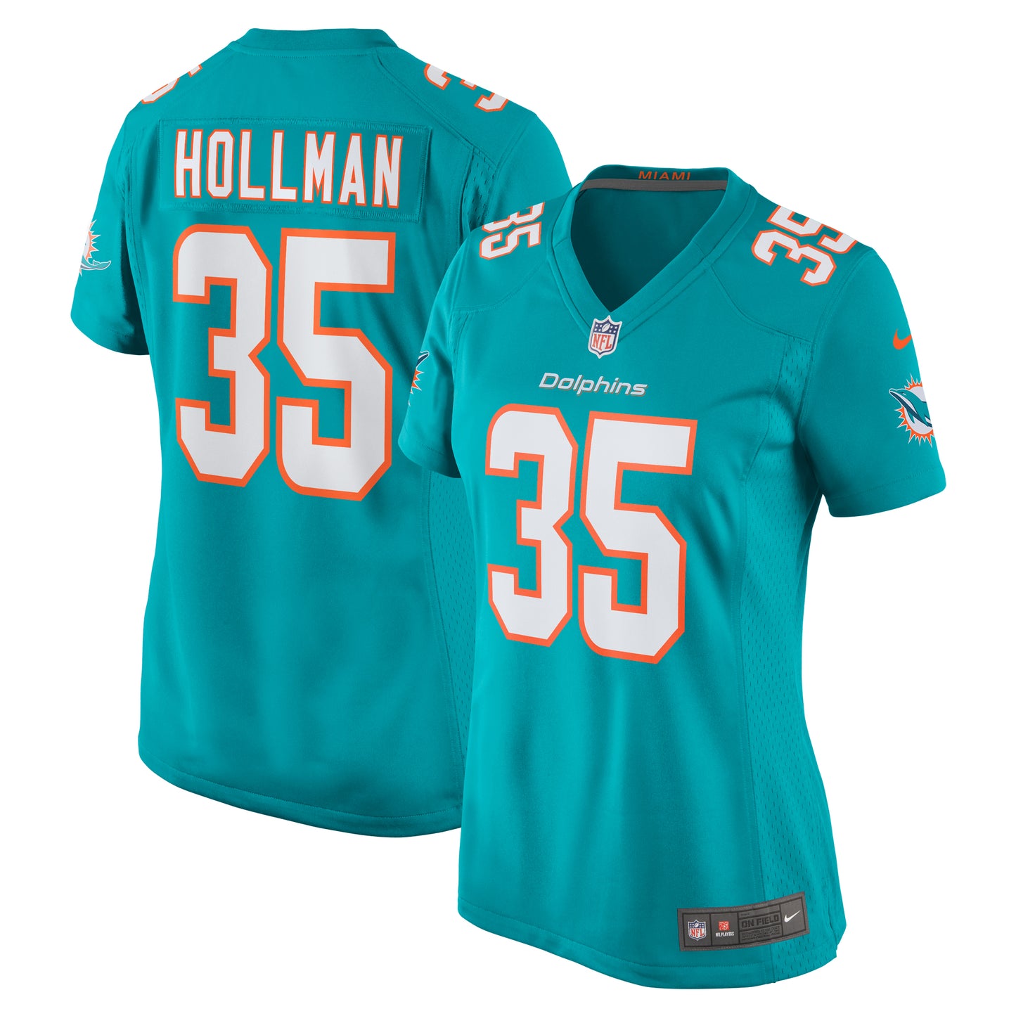 Women's Nike Ka'Dar Hollman Aqua Miami Dolphins Home Game Player Jersey