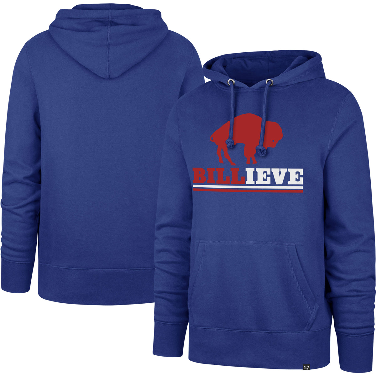 Men's '47 Royal Buffalo Bills Regional Headline Pullover Hoodie
