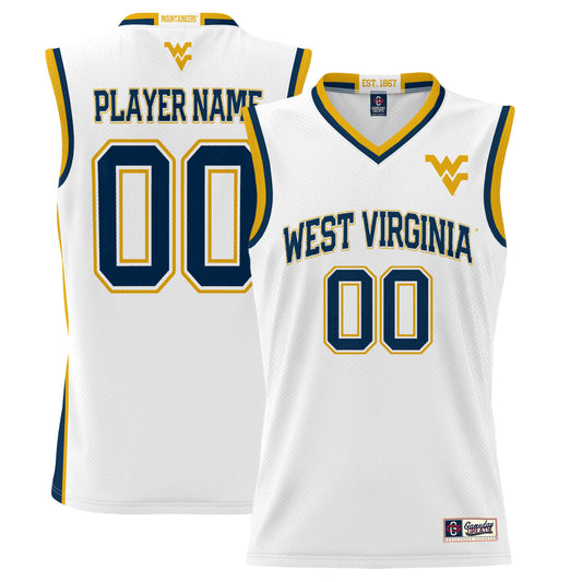 Men's GameDay Greats  White West Virginia Mountaineers  Lightweight NIL Pick-A-Player Basketball Jersey