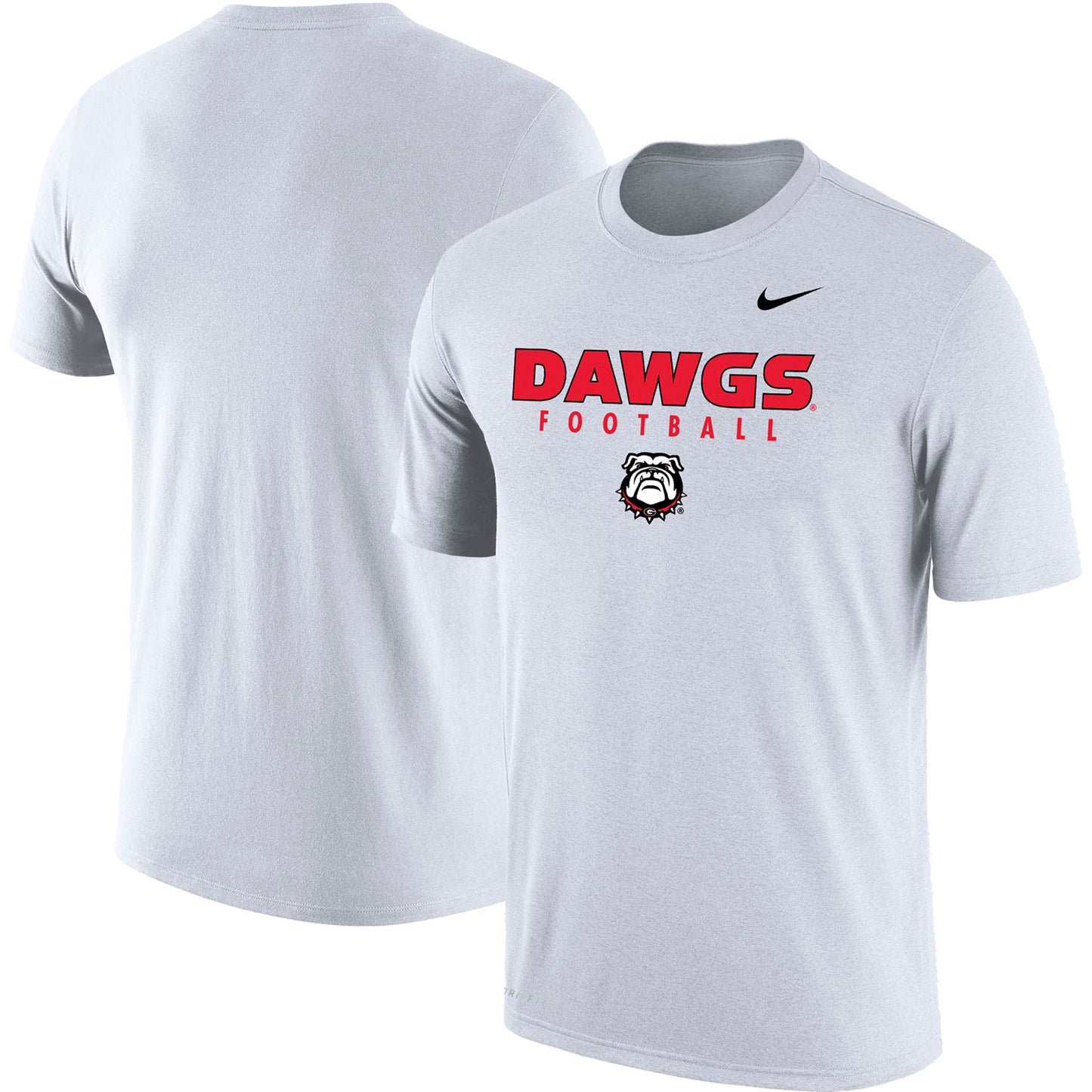 Men's Nike White Georgia Bulldogs Football Drop Performance T-Shirt