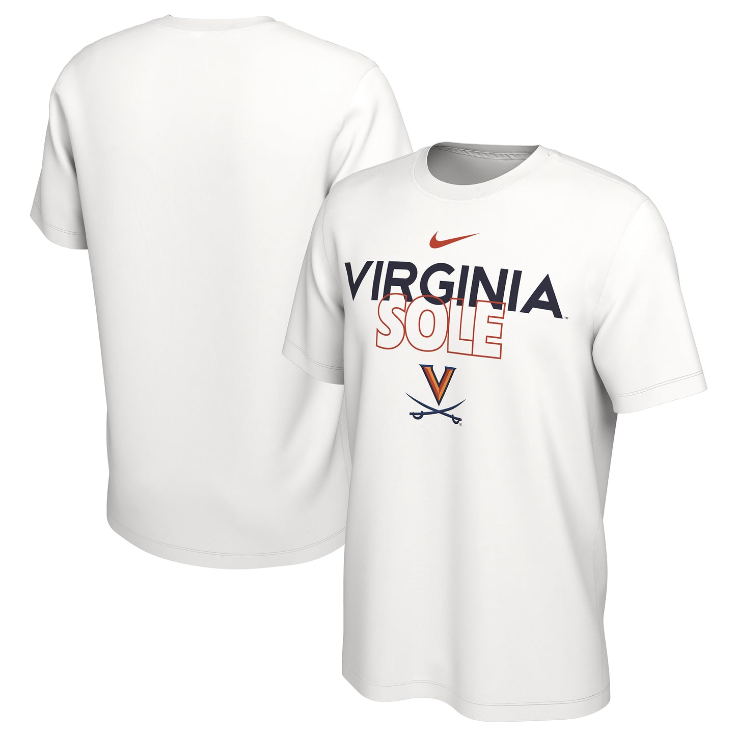 Nike  White Virginia Cavaliers 2023 On Court Bench T-Shirt