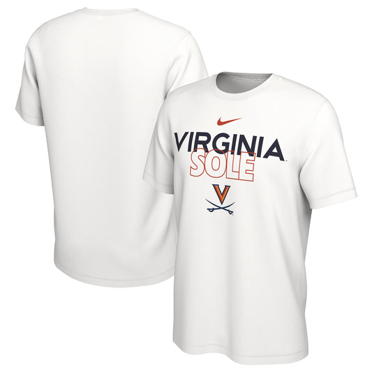 Nike  White Virginia Cavaliers 2023 On Court Bench T-Shirt