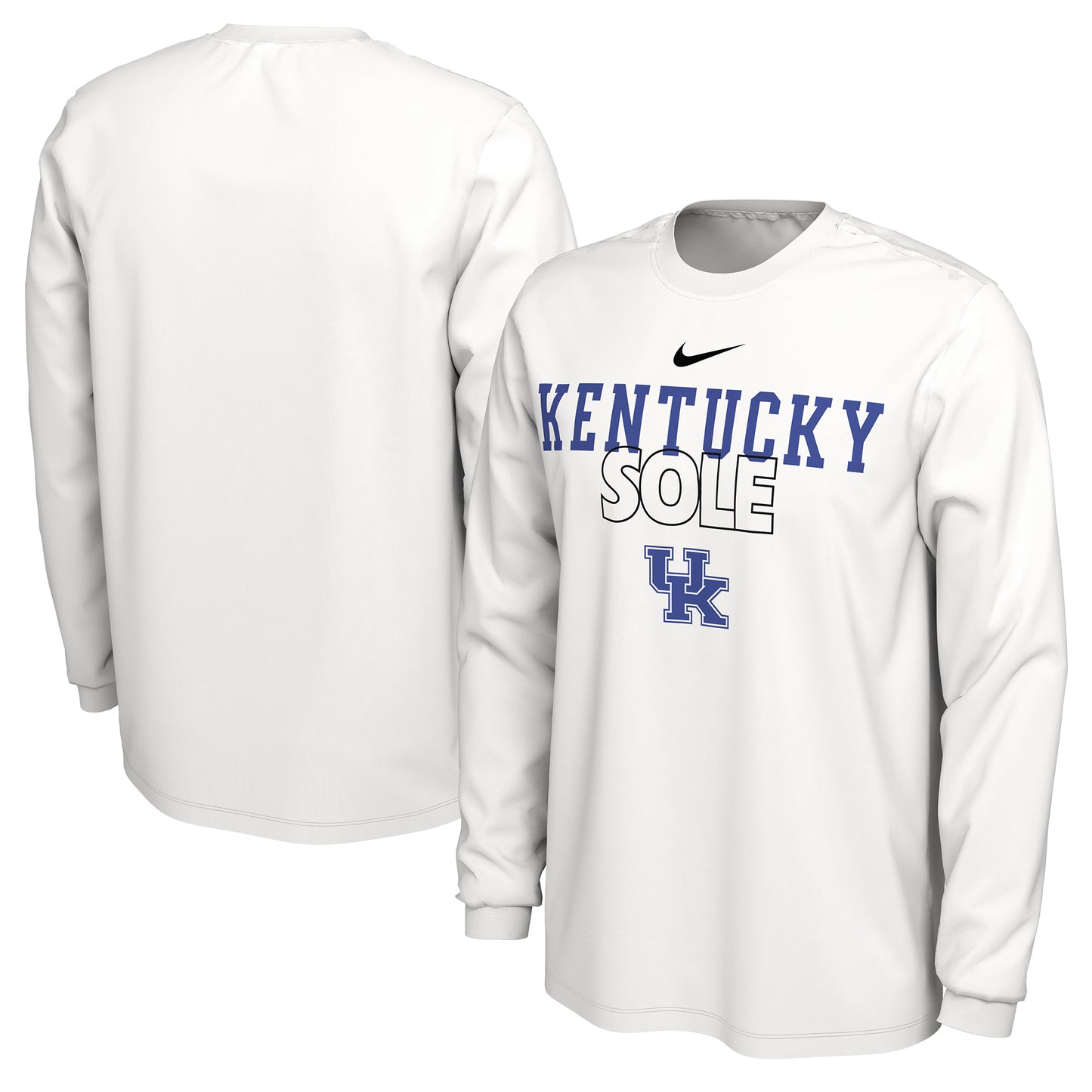 Nike  White Kentucky Wildcats 2023 On Court Bench Long Sleeve T-Shirt