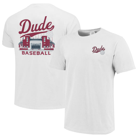 Men's White Mississippi State Bulldogs Dude Stadium Comfort Color T-Shirt