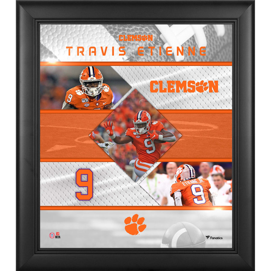 Travis Etienne Clemson Tigers Framed 15" x 17" Stitched Stars Collage