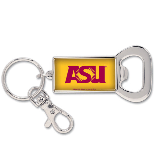 Arizona State Sun Devils Silvertone Bottle Opener Keychain