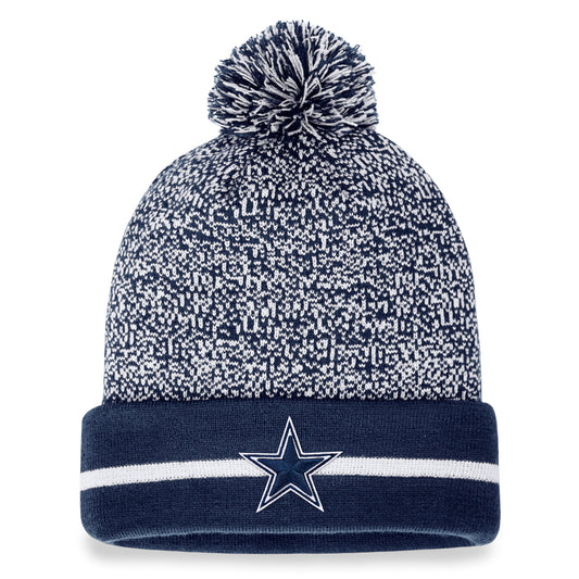 Men's Fanatics Navy Dallas Cowboys Fundamentals��Cuffed Knit Hat with Pom