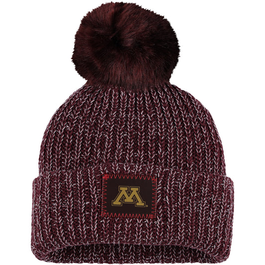 Women's Love Your Melon Maroon Minnesota Golden Gophers Cuffed Knit Hat with Pom