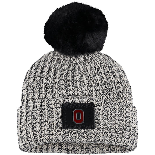 Women's Love Your Melon Gray Ohio State Buckeyes Cuffed Knit Hat with Pom