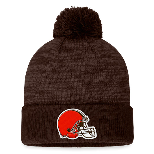 Men's Fanatics Brown Cleveland Browns Defender Cuffed Knit Hat with Pom