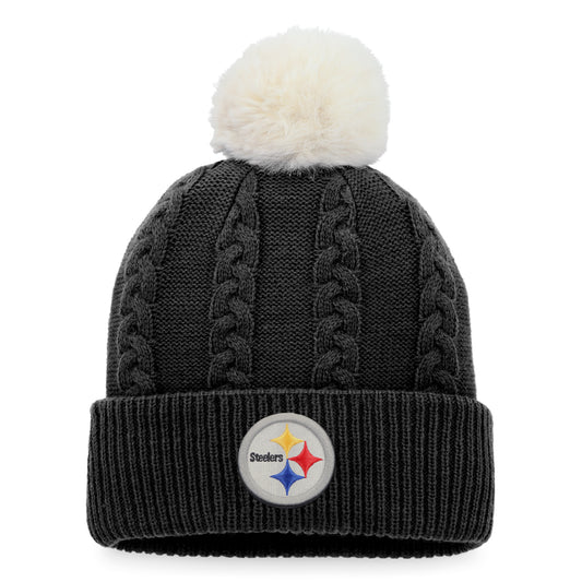 Women's Fanatics Black Pittsburgh Steelers Vintage Heritage Cuffed Knit Hat