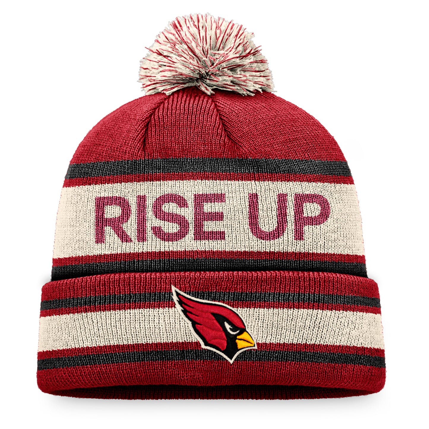 Men's Fanatics  Cardinal Arizona Cardinals  Heritage Cuffed Knit Hat with Pom