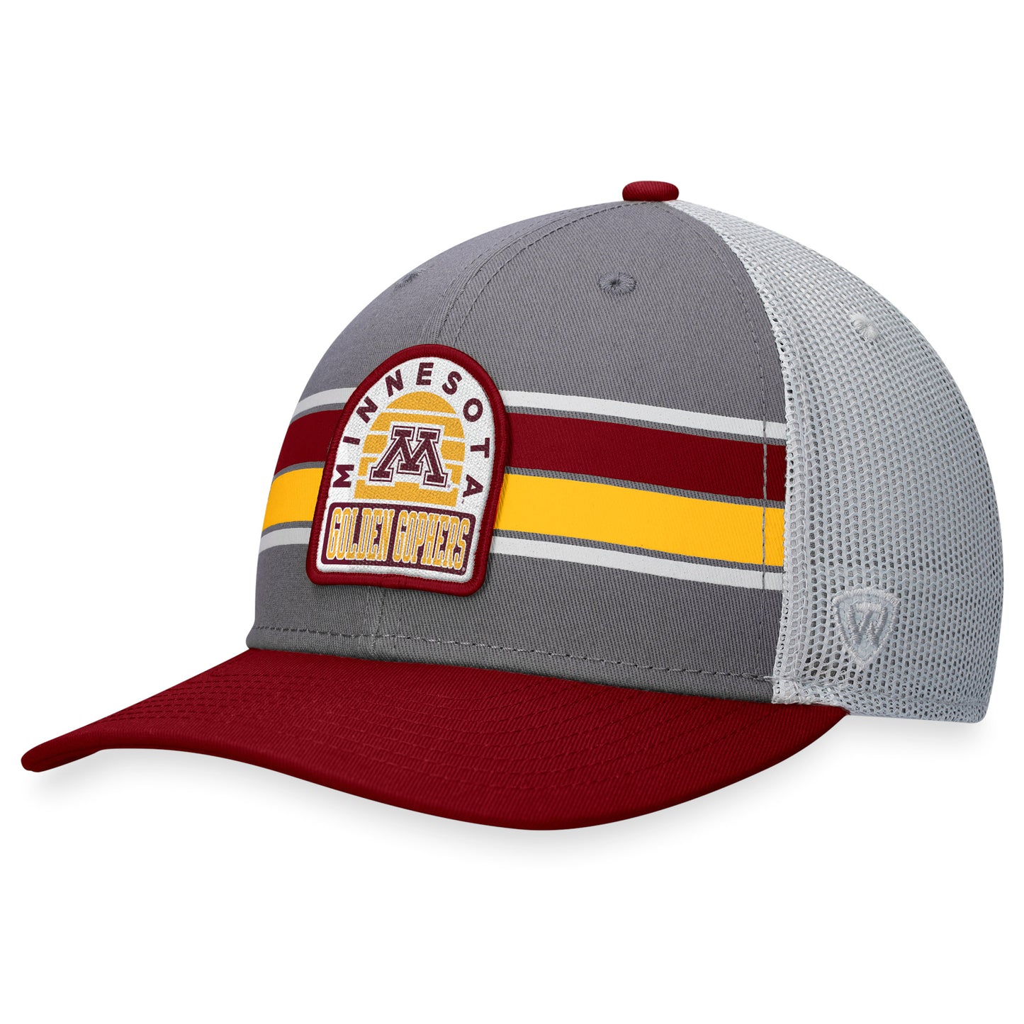 Men's Top of the World Gray/Maroon Minnesota Golden Gophers Aurora Trucker Adjustable Hat