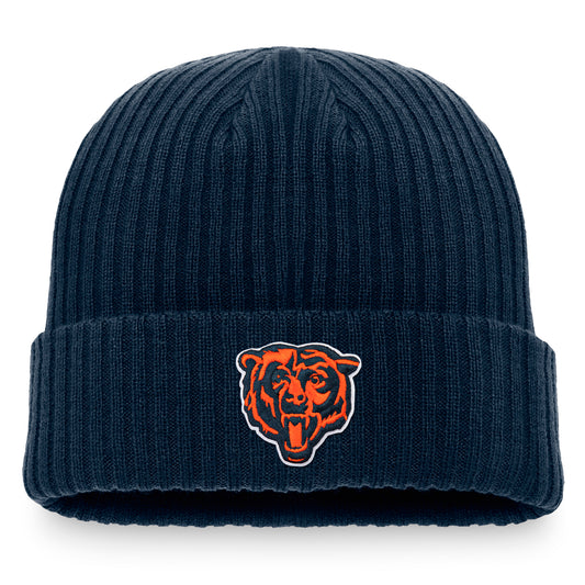 Men's Fanatics Navy Chicago Bears Core Fundamental Cuffed Knit Hat