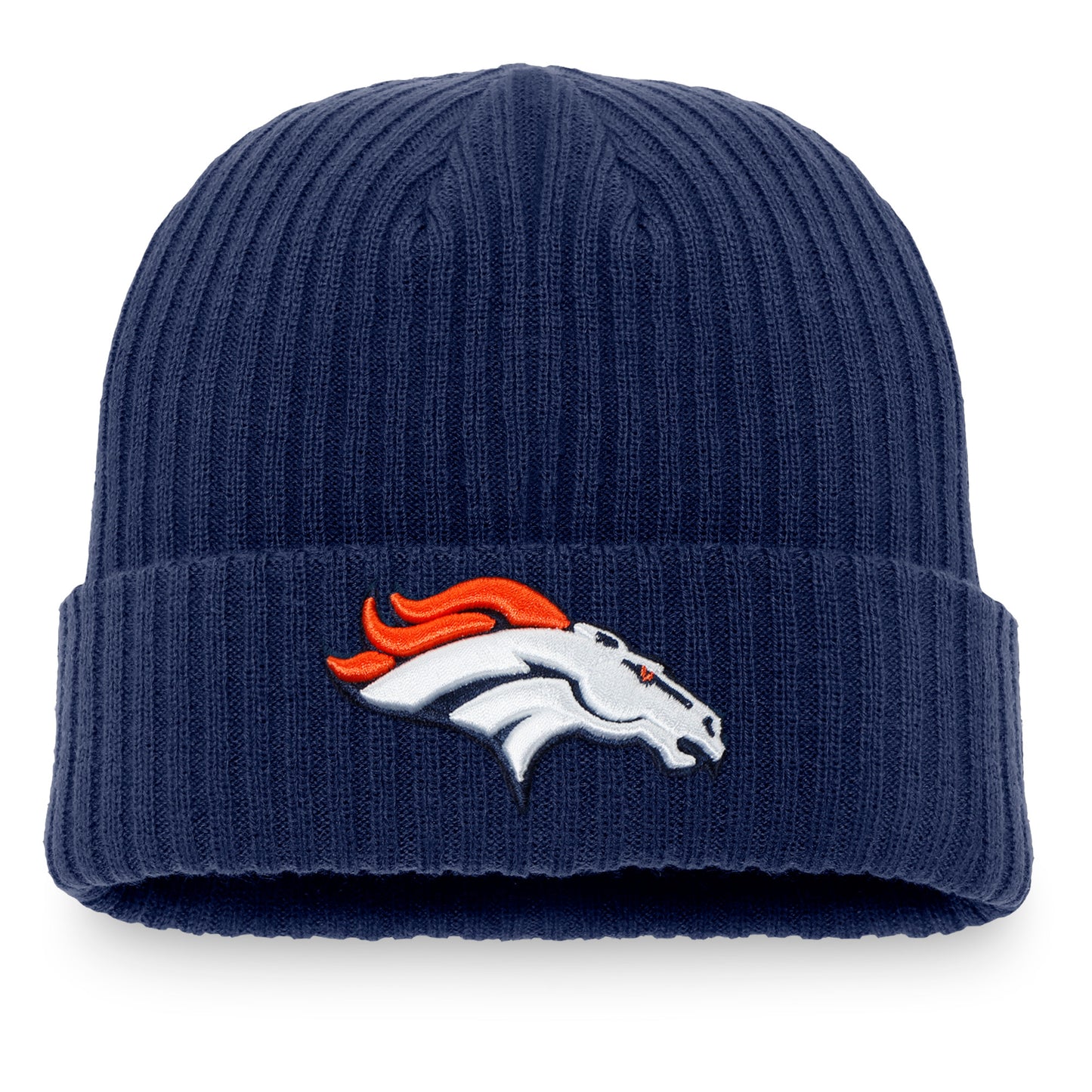 Men's Fanatics Navy Denver Broncos Core Fundamental Cuffed Knit Hat