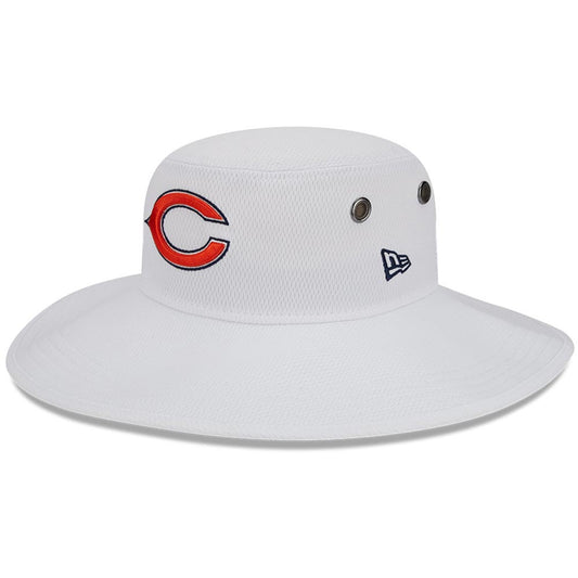 Men's New Era White Chicago Bears 2023 NFL Training Camp Primary Logo Panama Bucket Hat