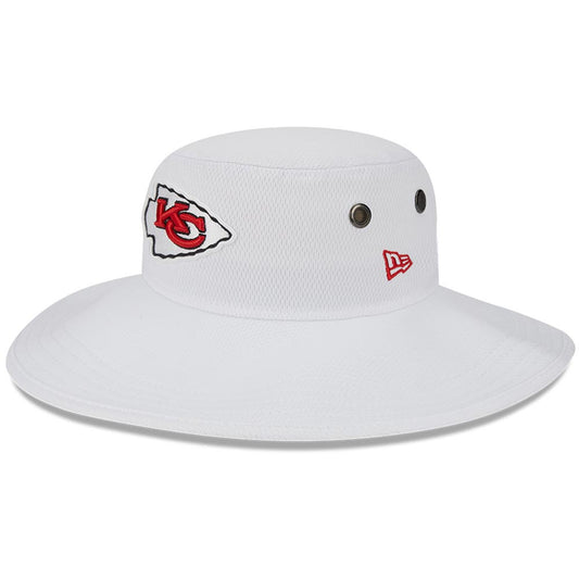 Men's New Era White Kansas City Chiefs 2023 NFL Training Camp Panama Bucket Hat