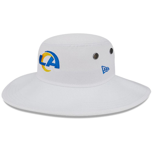 Men's New Era White Los Angeles Rams 2023 NFL Training Camp Panama Bucket Hat