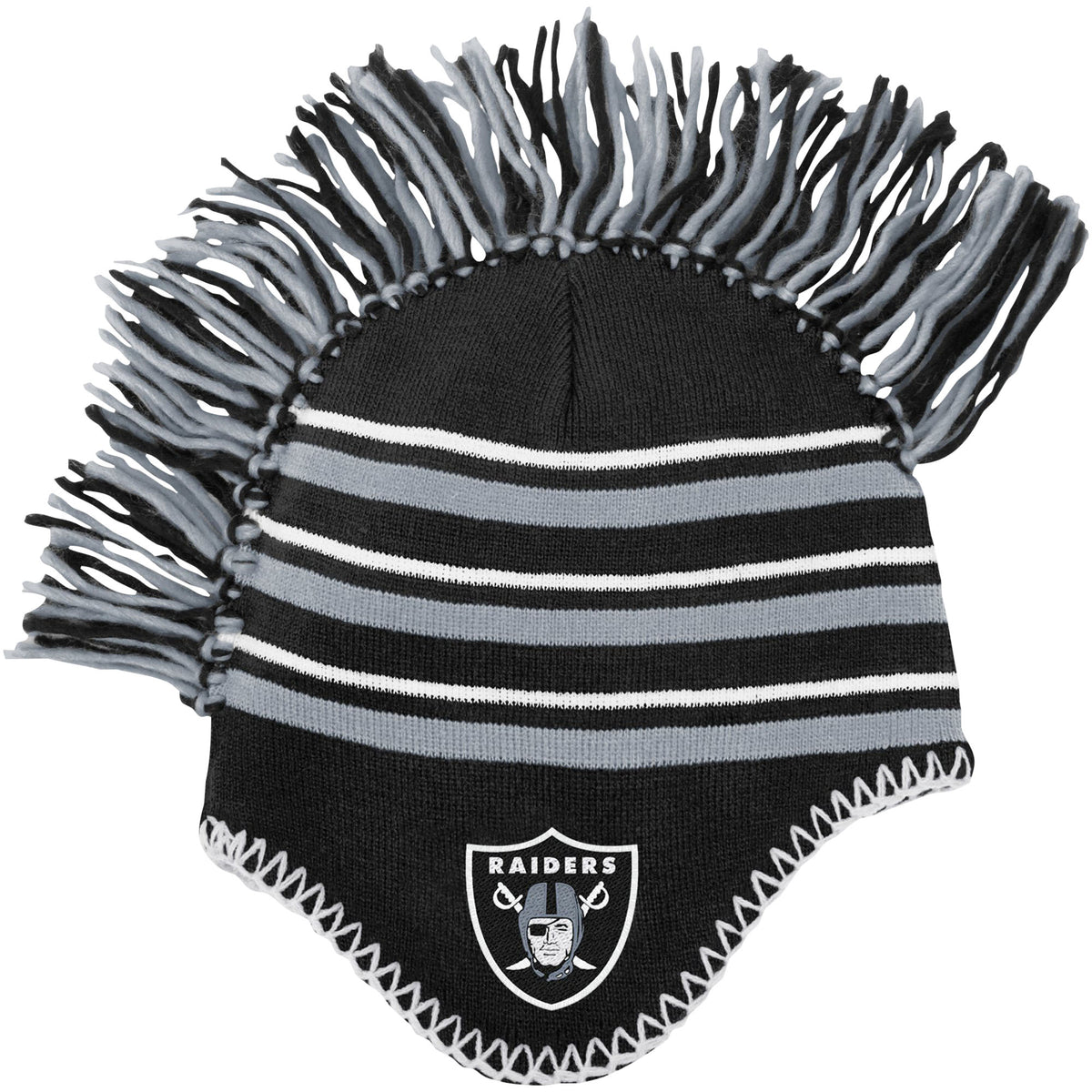 Preschool Black Las Vegas Raiders Mohawk Stripe Knit Hat