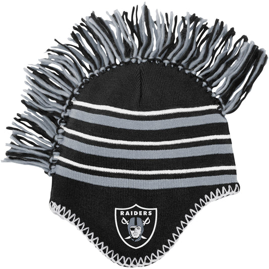 Preschool Black Las Vegas Raiders Mohawk Stripe Knit Hat