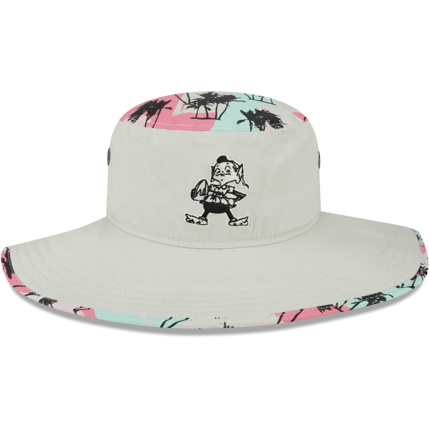 Men's New Era Khaki Cleveland Browns Retro Beachin' Bucket Hat