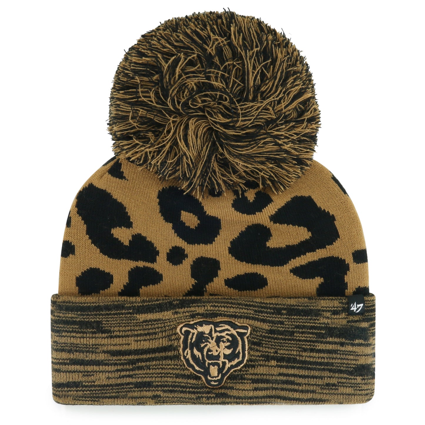 Women's '47  Brown Chicago Bears Rosette Cuffed Knit Hat with Pom