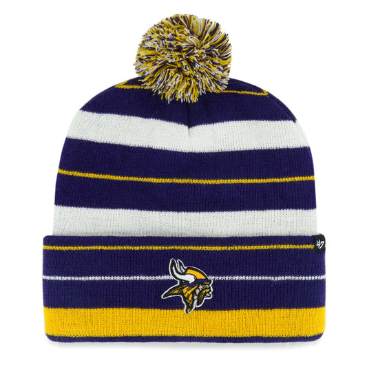 Men's '47 Purple Minnesota Vikings Powerline Cuffed Knit Hat with Pom