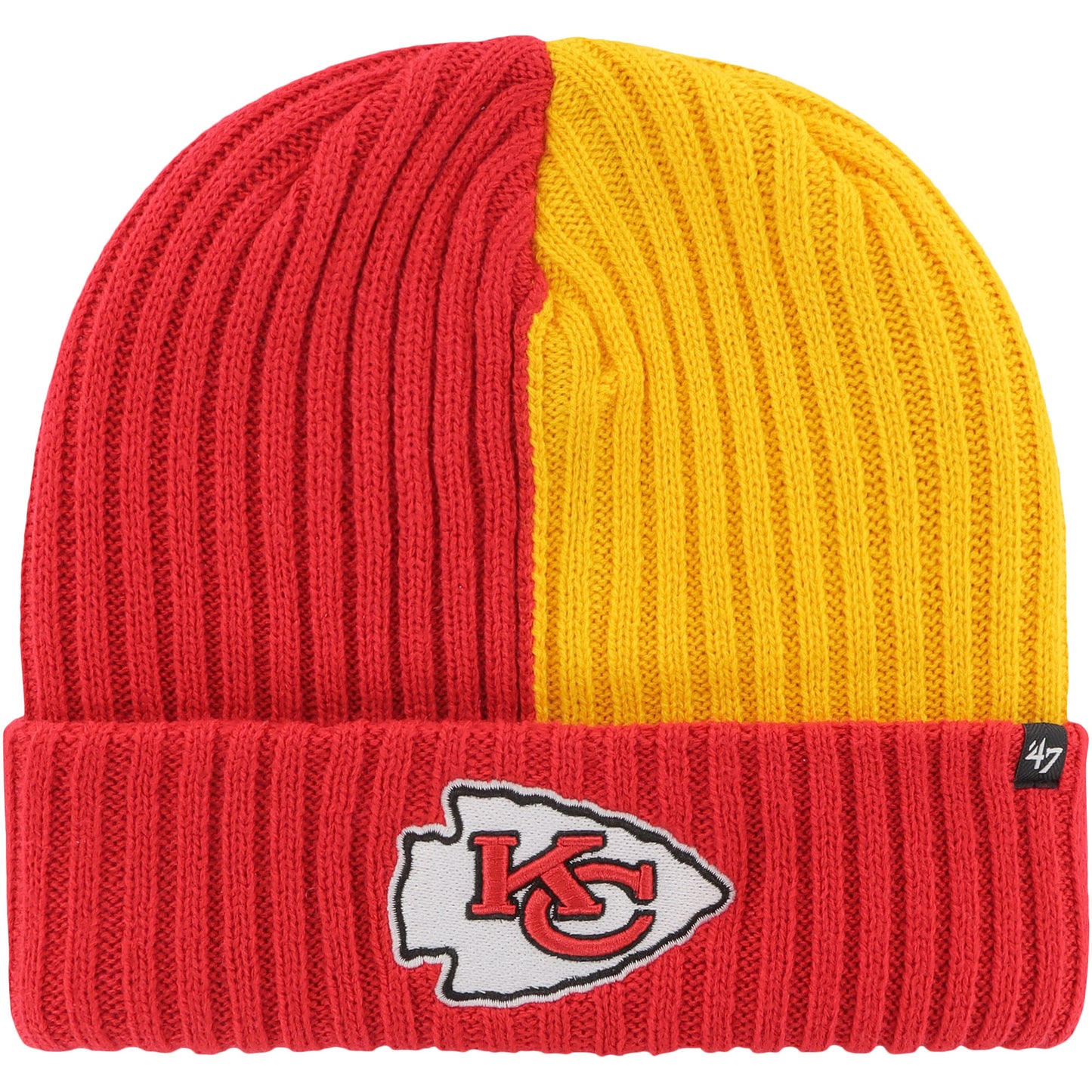 Men's '47 Red Kansas City Chiefs Fracture Cuffed Knit Hat