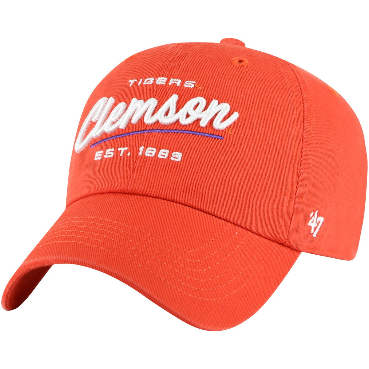 Women's '47 Orange Clemson Tigers Sidney Clean Up Adjustable Hat