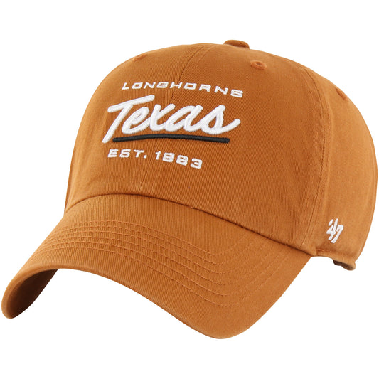 Women's '47 Burnt Orange Texas Longhorns Sidney Clean Up Adjustable Hat