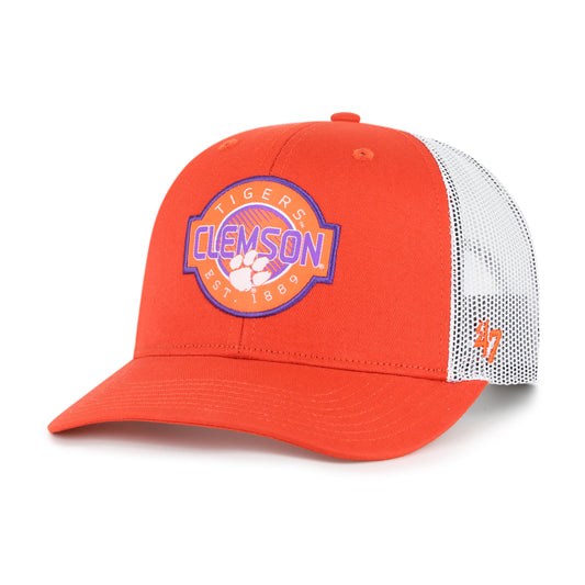 Youth '47 Orange Clemson Tigers Scramble Trucker Adjustable Hat