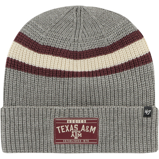 Men's '47 Charcoal Texas A&M Aggies Penobscot Cuffed Knit Hat