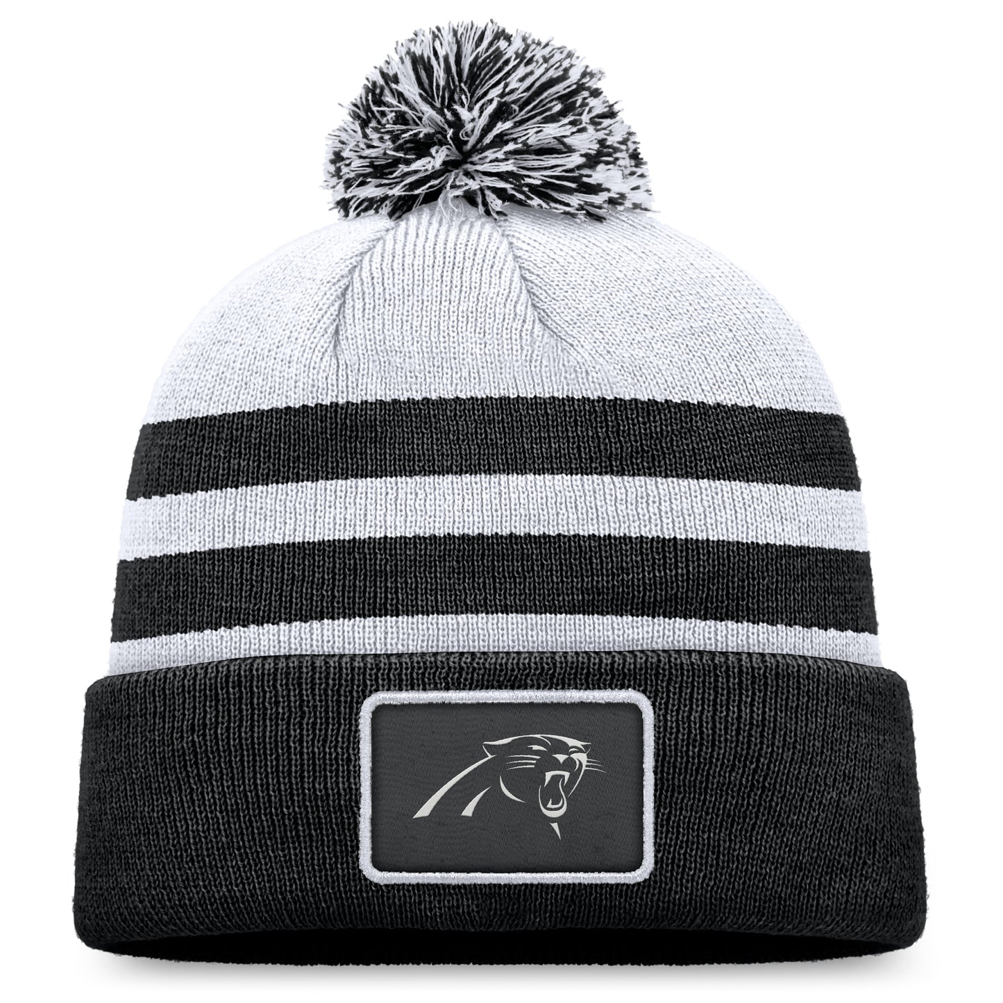 Men's Fanatics Black Carolina Panthers Cuffed Knit Hat with Pom