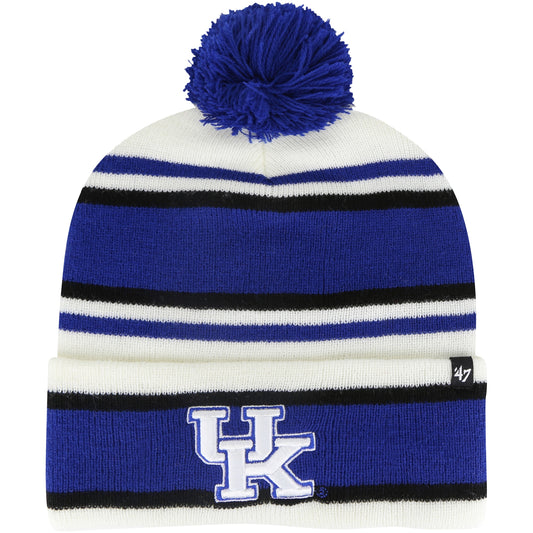 Youth '47  White Kentucky Wildcats Stripling Cuffed Knit Hat with Pom