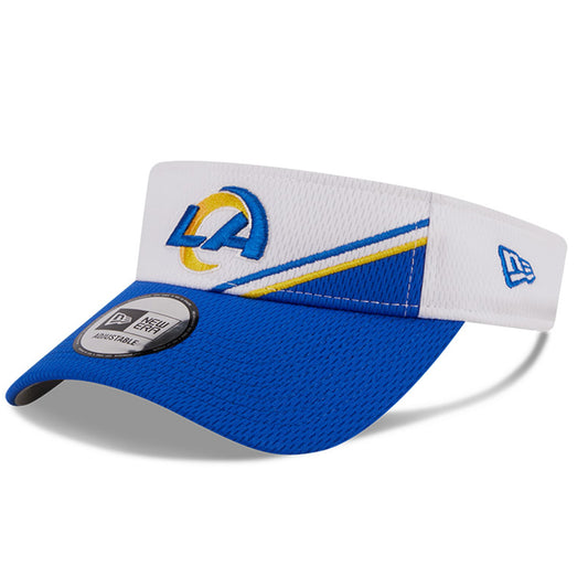 Men's New Era  White/Royal Los Angeles Rams 2023 Sideline Adjustable Visor